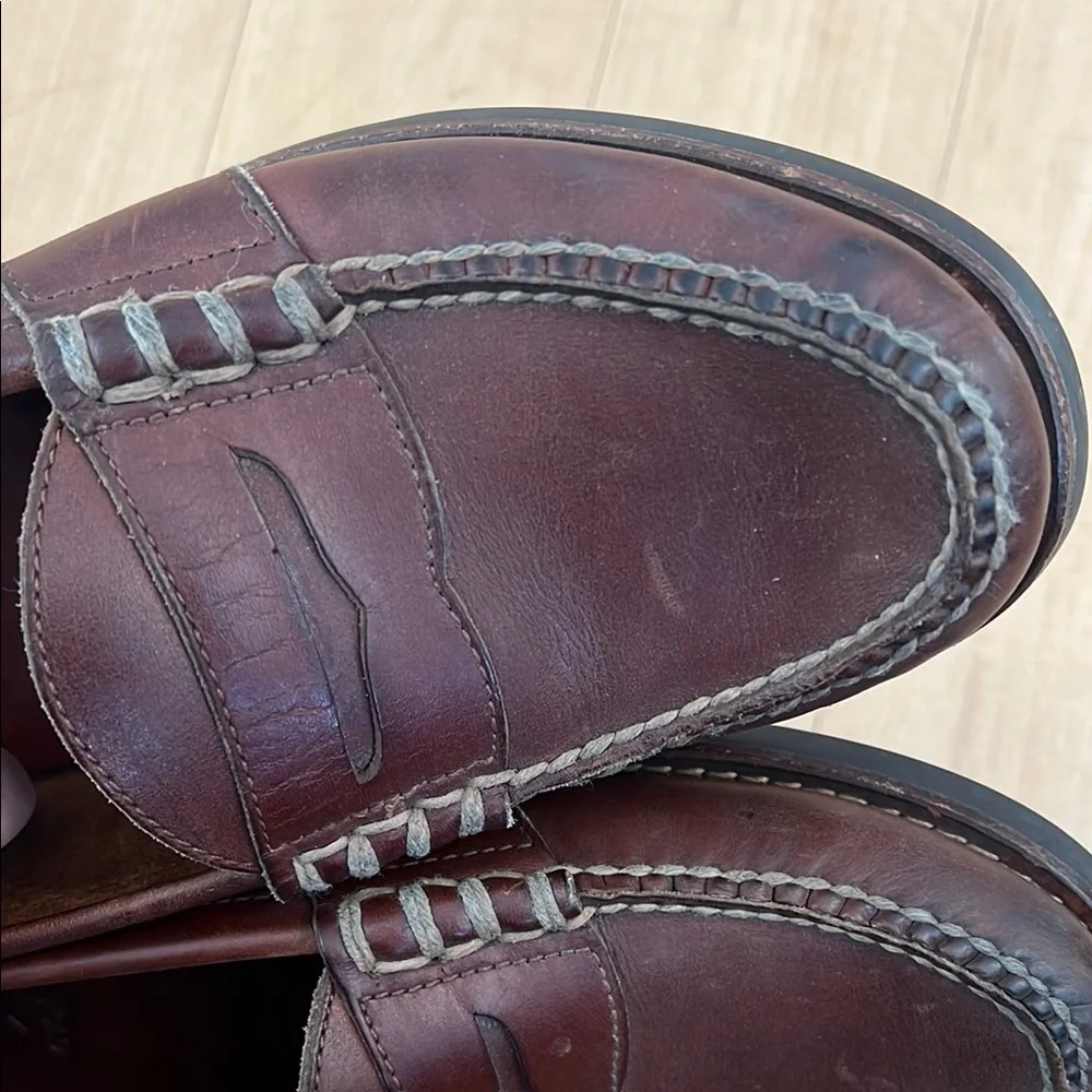 Polo by Ralph Lauren Rich Brown Leather Slip-Ons 9 - Picture 6 of 14